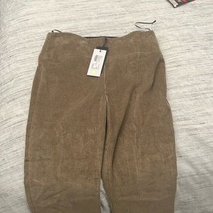 SPRWMN crop flare corduroy pant in sand color. Size small.